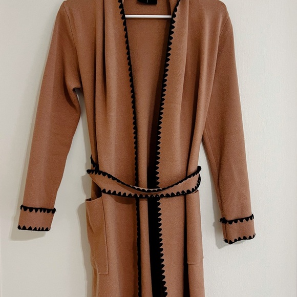 Tahari Sweaters - Tahari Belted Cardigan Coat – Size XS